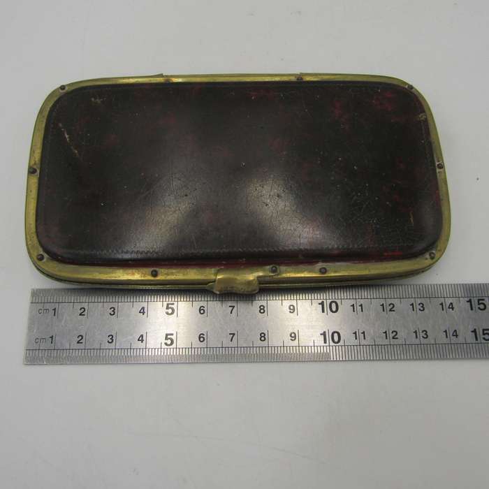 Antique French Cigar case with tortoise shell case with paua shell inlay - circa 1850