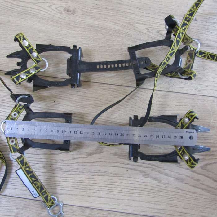 Pair of Charlet Moser snow boots Crampons used by well - known adventurer