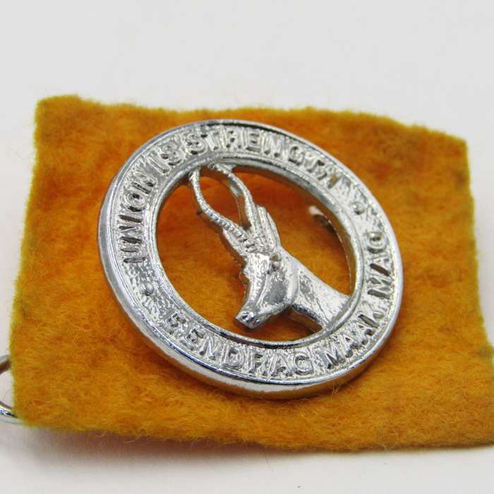 SADF General service beret badge with yellow backing
