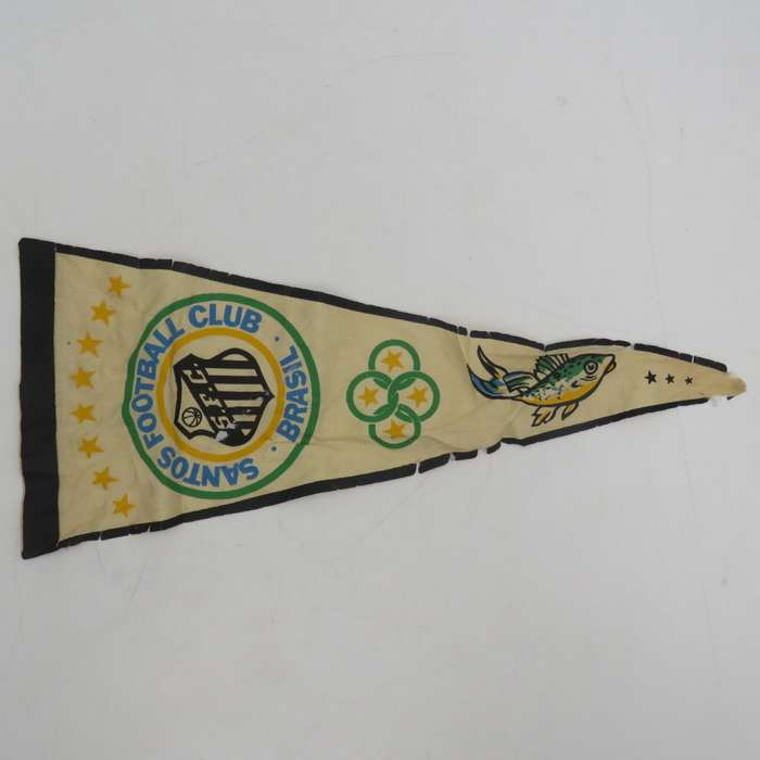 Vintage Santos football club Brasil pennant flag