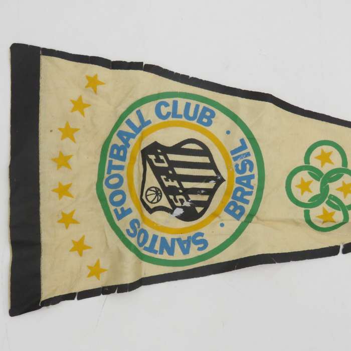 Vintage Santos football club Brasil pennant flag