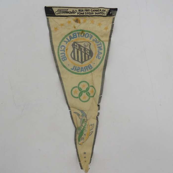 Vintage Santos football club Brasil pennant flag