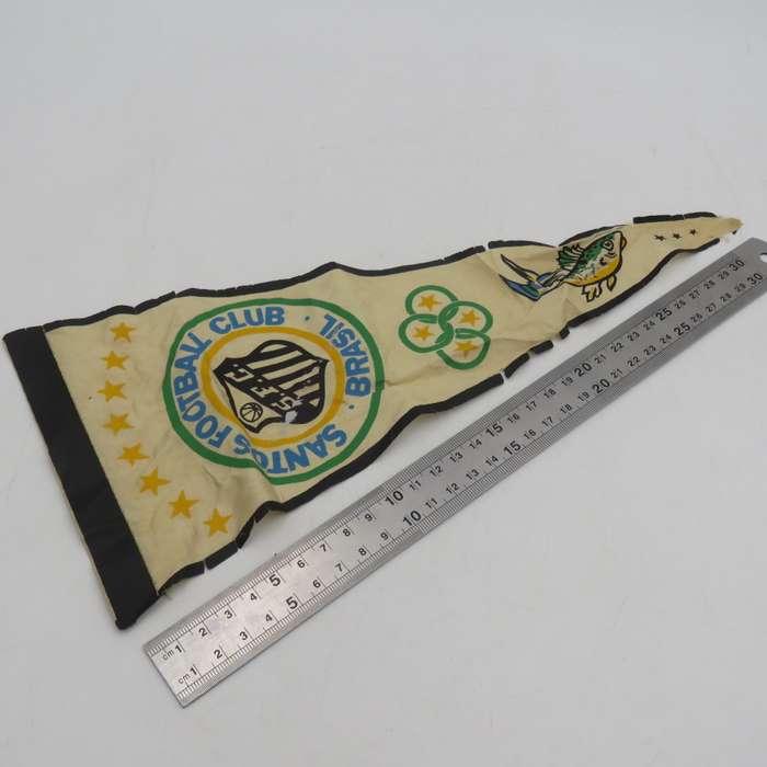 Vintage Santos football club Brasil pennant flag