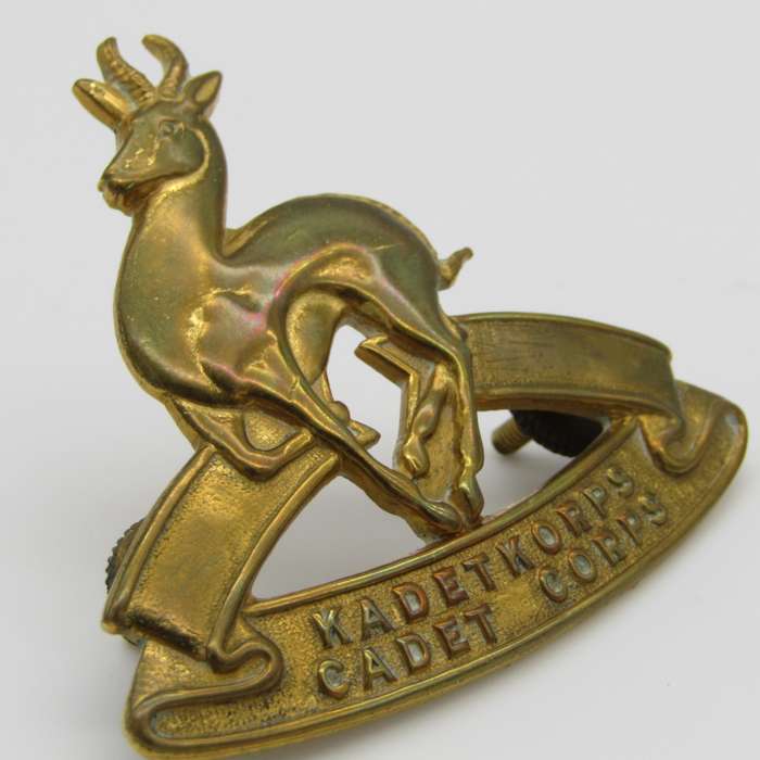 SA Cadet Corps brass cap badge
