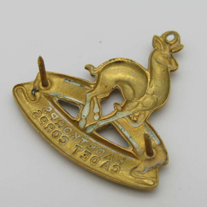 SA Cadet Corps brass collar badge