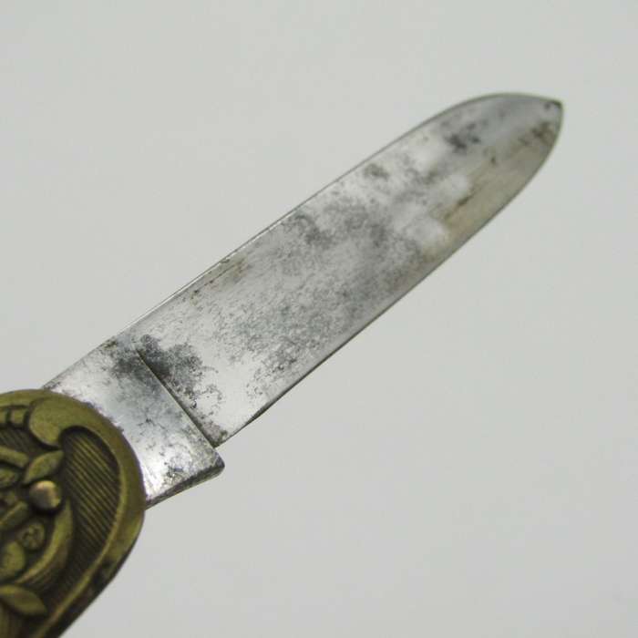 Vintage Elbeco brass pocket knife in box - 2 blades