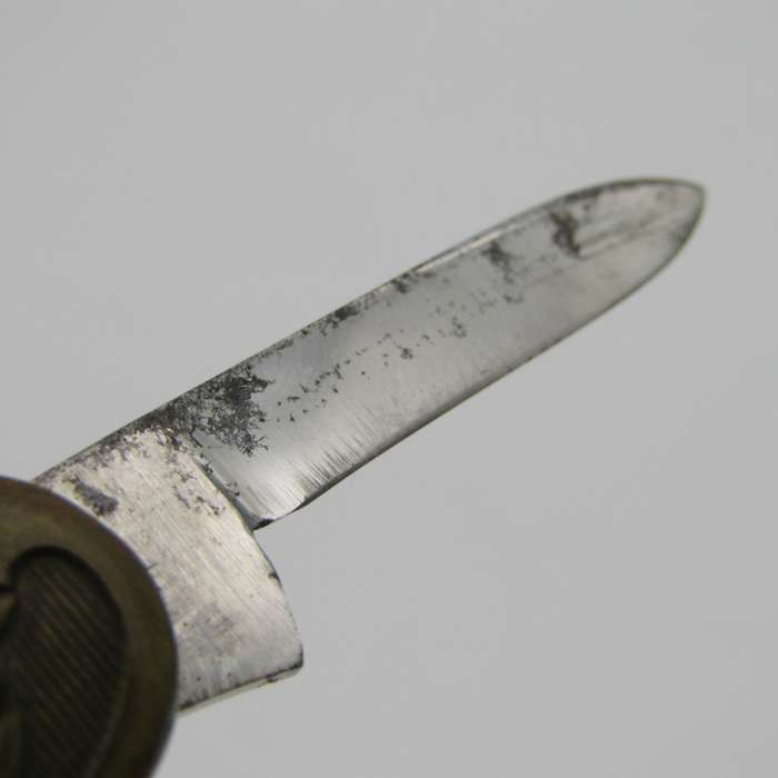 Vintage Elbeco brass pocket knife in box - 2 blades