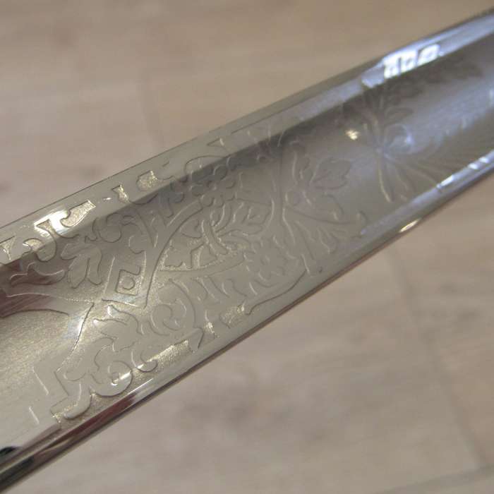 British 1897 Pattern infantry officer`s sword with sheath