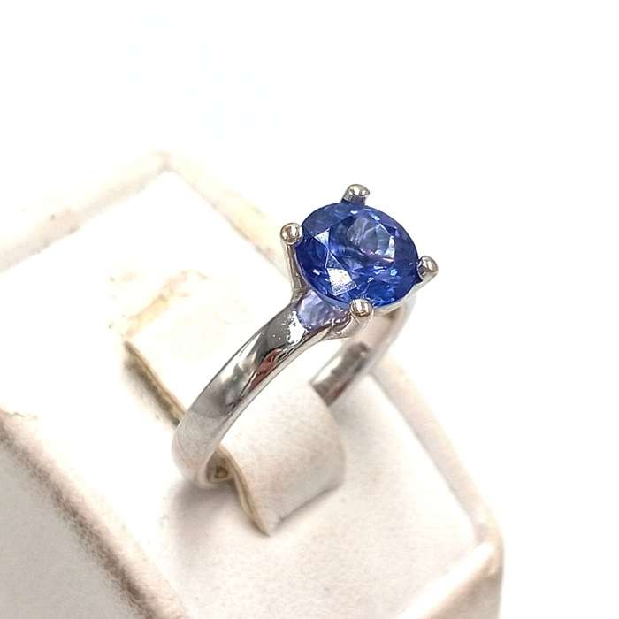 14kt White Gold Glamira Tanzanite ring with certificate - Tanzanite appr. 2ct  - with original box