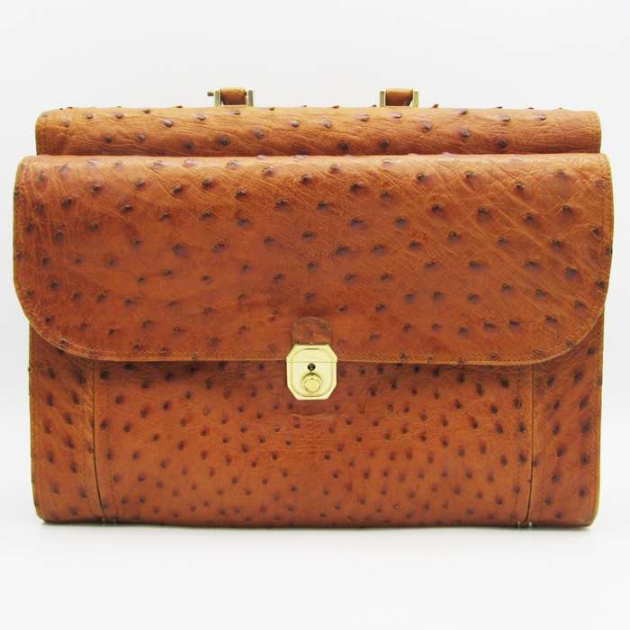 Vintage Ostrich leather Briefcase - High Quality