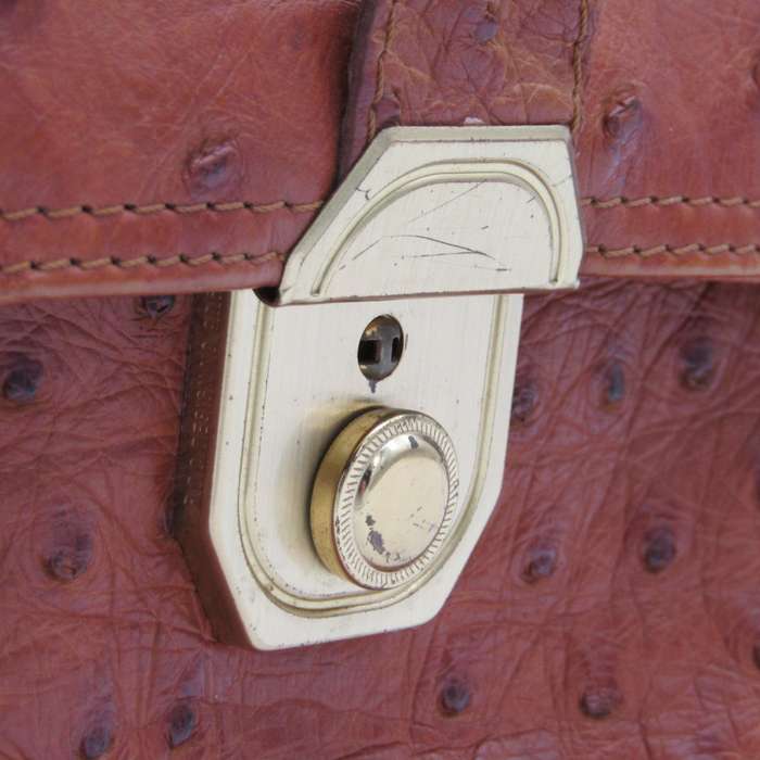 Vintage Ostrich leather Briefcase - High Quality