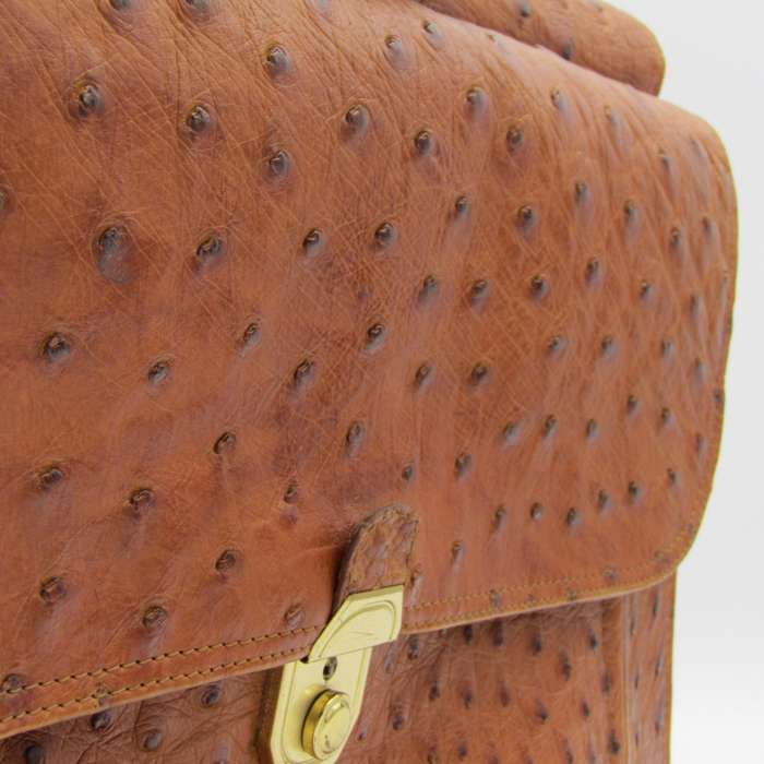 Vintage Ostrich leather Briefcase - High Quality