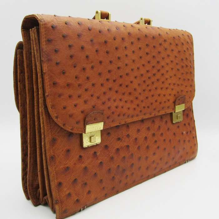 Vintage Ostrich leather Briefcase - High Quality