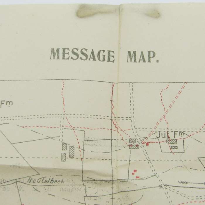 WW1 Trench Message Map with trenches corrected - middle hole 1 : 5000