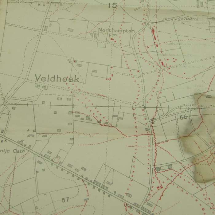 WW1 Trench Message Map with trenches corrected - middle hole 1 : 5000