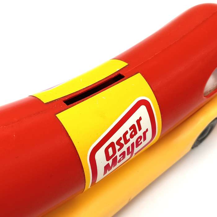 Vintage Oscar Mayer Wiener - mobile coin bank money box