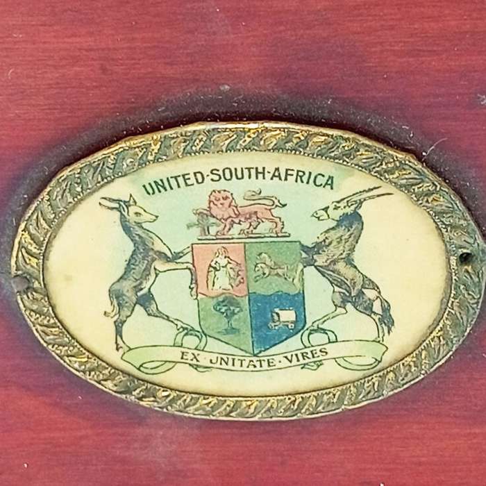 Vintage United South Africa wooden trinket box