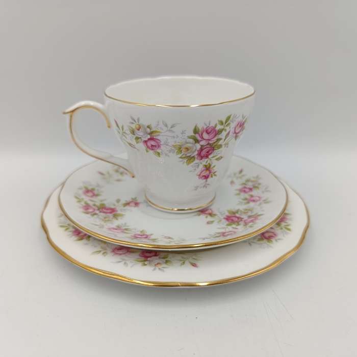 Vintage Duches June Bouquet porcelain trio