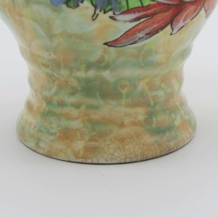 Vintage Royal Doulton Porcelain pitcher with flower design - fine hairline cracks - Height 19 cm