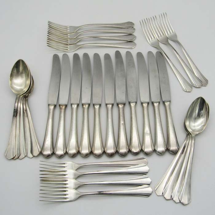 German Homag silverplated cutlery set