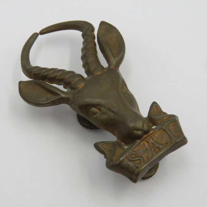 SADF Large brass bokkop Infantry cap badge