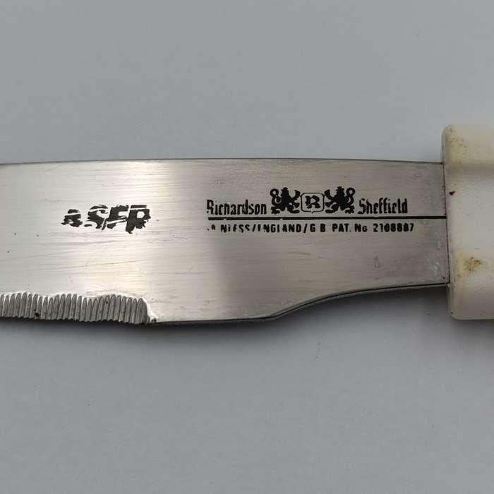 Vintage picnic knife and fork set with salt and pepper shakers