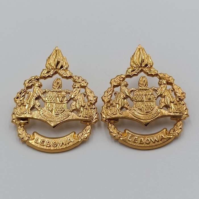 Pair of Lebowa Police warrant officer rank badges
