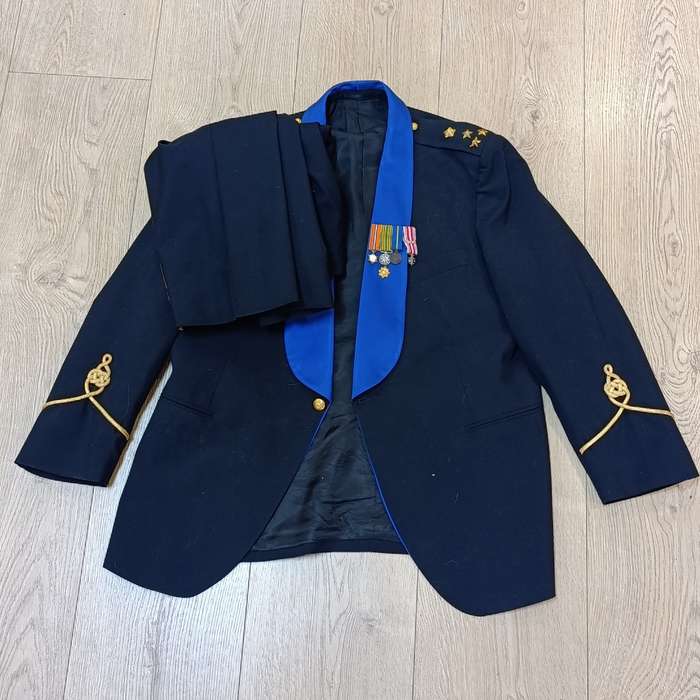 Old SA Police Brigadier mess dress with 4 miniature medals (star of merit missing front)