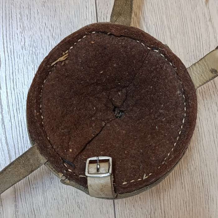 Pair of old military marksman leather elbow pads