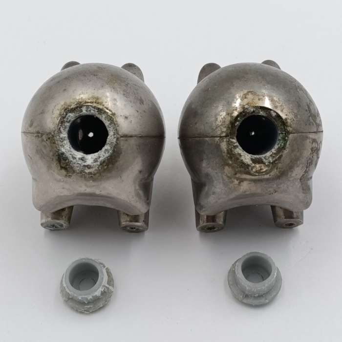 Pair of metal Piggy salt and pepper shakers