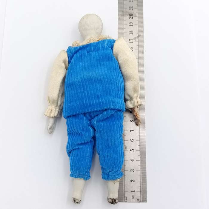 Antique German boy and girl doll set 1800's - unpainted (rare) about 20 cm long each