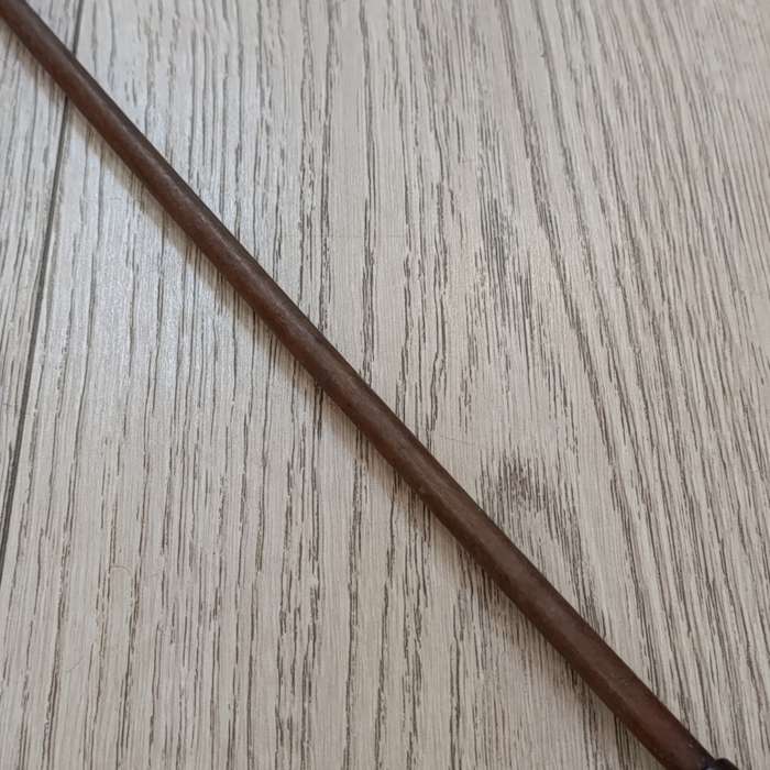 Vintage wooden swagger stick with brass tip - length 75.5cm