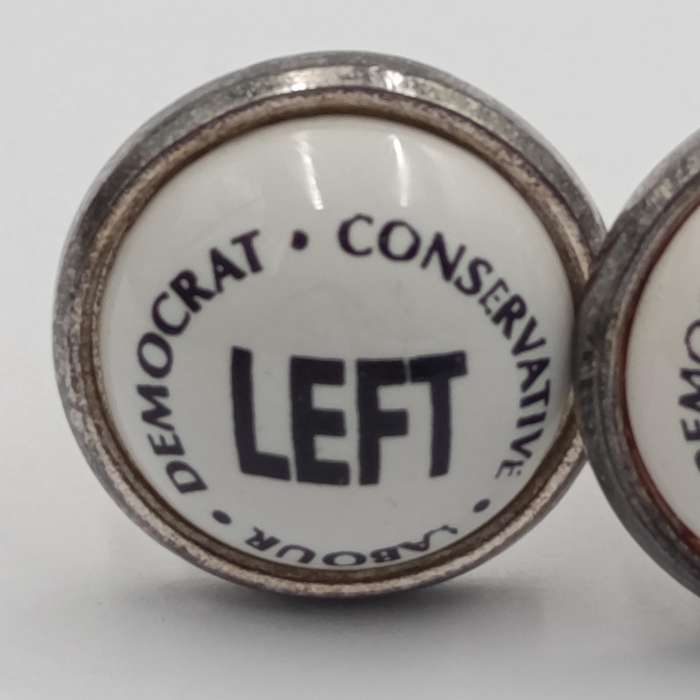 Pair of Democrat Conservative Labour Right and left cufflinks