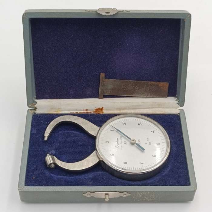 Vintage Carton 25 thickness gauge caliper in box - 1/10mm