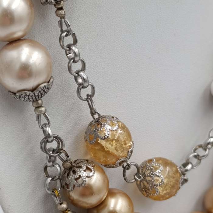 Troll beads necklace with shell - length 70cm