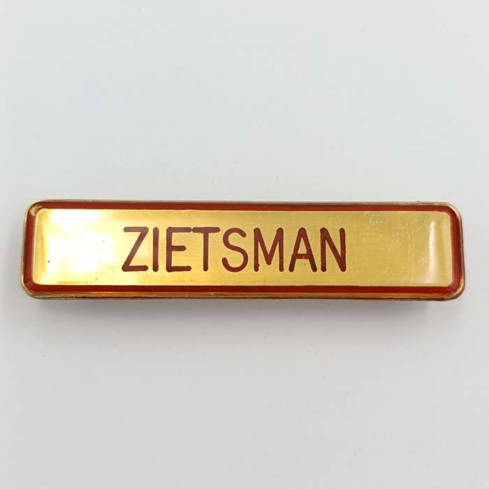 SA Army Zietsman name tag