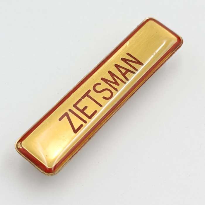 SA Army Zietsman name tag