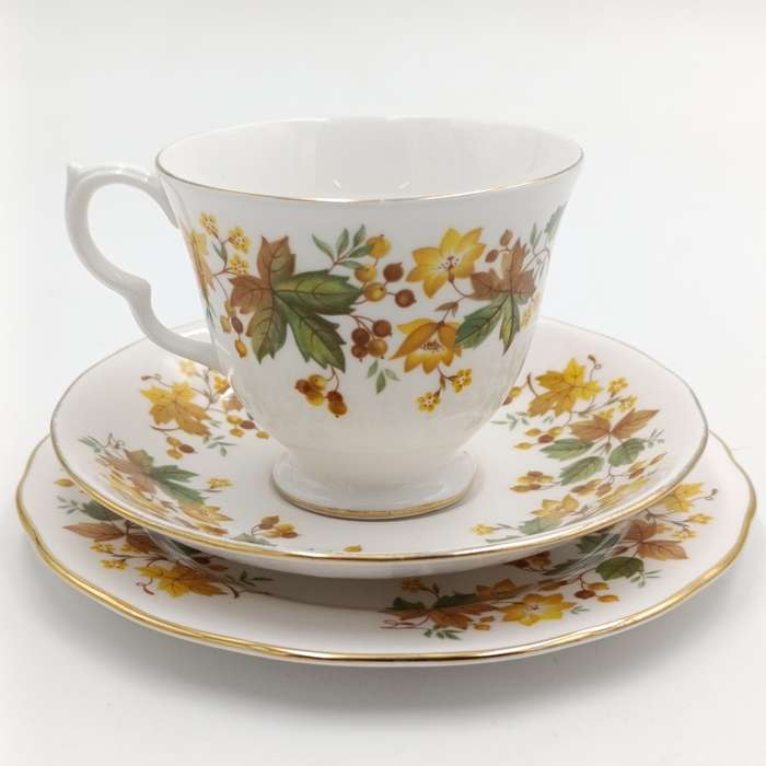 Vintage Queen Anne porcelain trio
