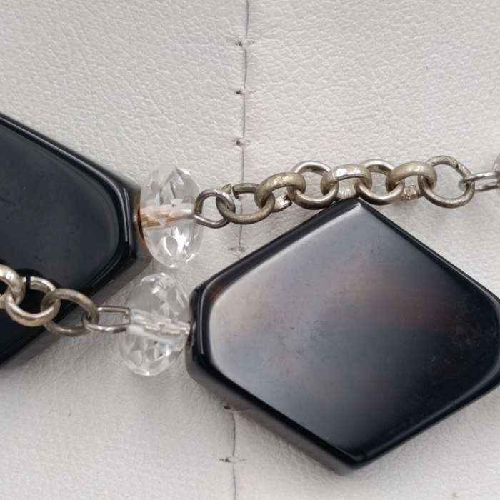 Onyx and Agate necklaces - length 90cm