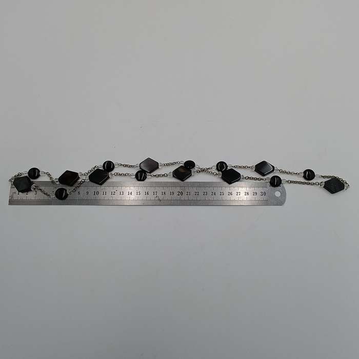 Onyx and Agate necklaces - length 90cm