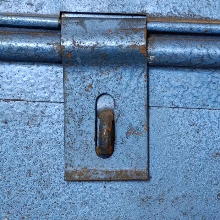 Vintage Large steel trunk