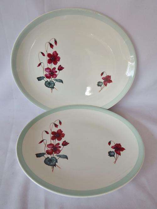 Burleigh Ware  Burgess and Leigh LTD, Edinburgh - Burslem -  2 platers - as per photo