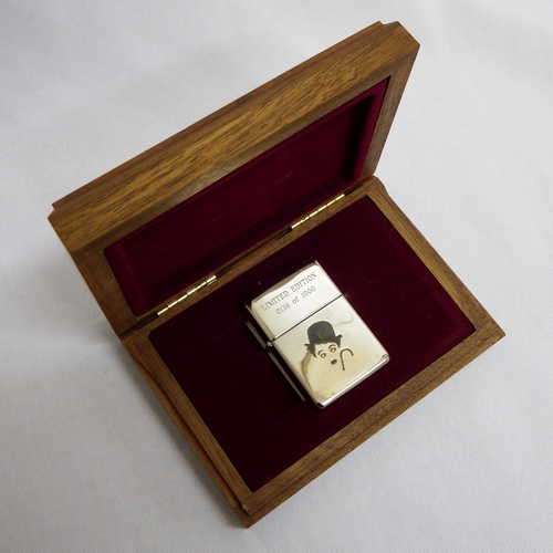 Charlie Chaplin Limited Edition Zippo lighter - No. 136 of 1000 - in original American Walnut box