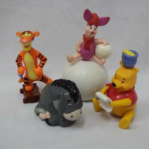 Lot of 4 Winnie The Pooh plastic toys