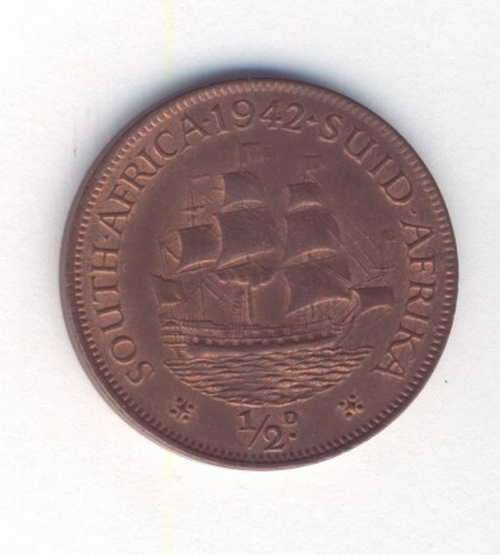 1942 Half Penny - UNC - Book value R650