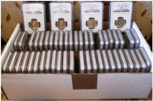 FULL BOX straight for NGC (50 coins) NGC MS66 - BID PER COIN - MANDELA 90th 2008 R5 COINS