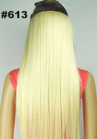 High Quality Heat Resistant washable hair extensions  #613  Blonde