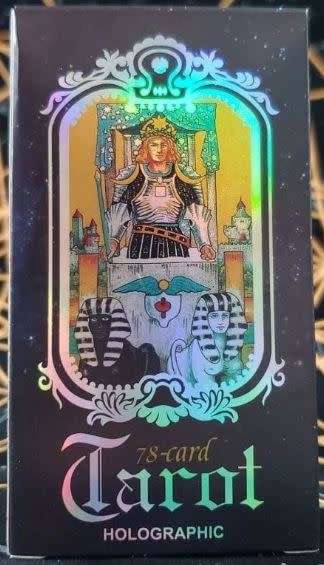 A.E WAITE TAROT LASER BLACK DECK WITH GUIDEBOOK
