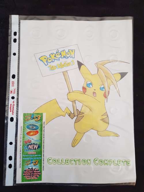 Pokemon Tazos Set 3 - Full Collection (50 Tazos) - VG/NM
