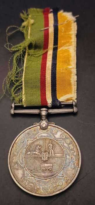 BOER WAR ABO MEDAL TO KORPL FROM CAROLINA COMMANDO